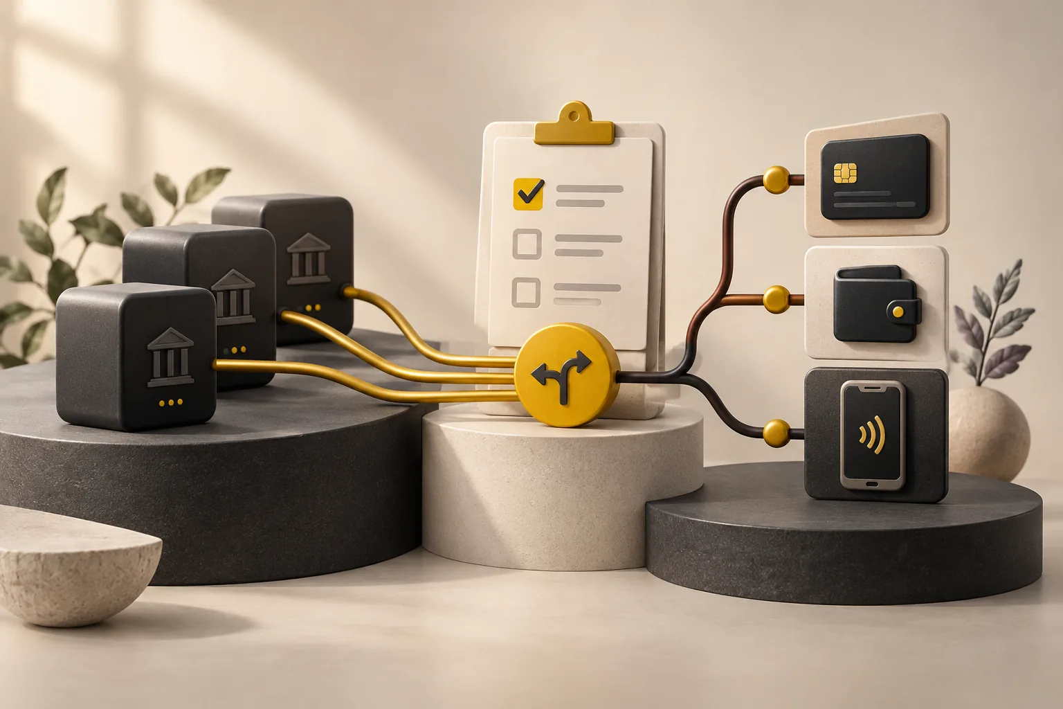 Stripe-alternativ: afklar først hvilken del af betalingen du vil ændre Illustration til artiklen: Stripe-alternativ: afklar først hvilken del af betalingen du vil ændre