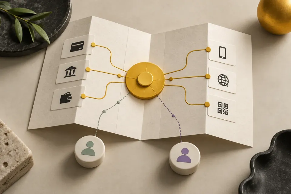 A payment orchestration migration plan for an existing checkout Editorial illustration: A payment orchestration migration plan for an existing checkout
